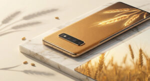 Realme 16 Pro Plus 5G Master Gold variant with premium vegan leather design