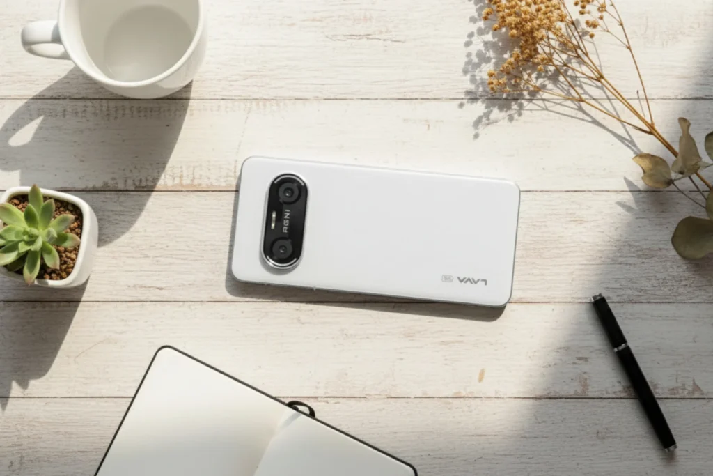 Lava Agni 4 50MP dual camera setup for photography and 4K video recording