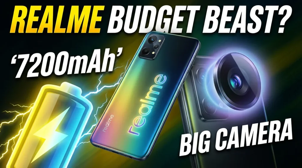Realme New Budget Smartphone : 7200mAh Battery with Big Camera