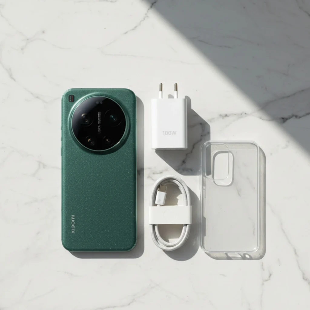 Xiaomi 17 Ultra design with fiberglass back, Leica camera and box accessories